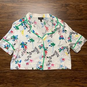 Topshop Monkey Button Up M